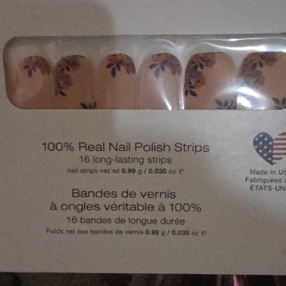 Floral Nude Press-On Nail Strips - Picture 1 of 1